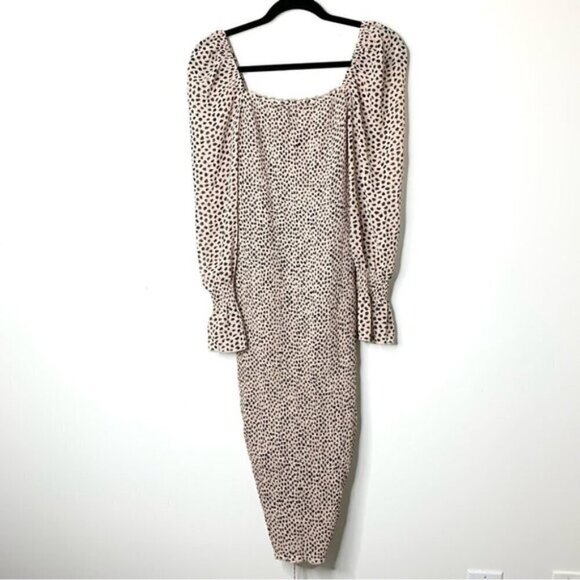 Princess Polly Kinsley Mini Dress Leopard print Ruffle Smocked Ruched Bodycon - Picture 15 of 16